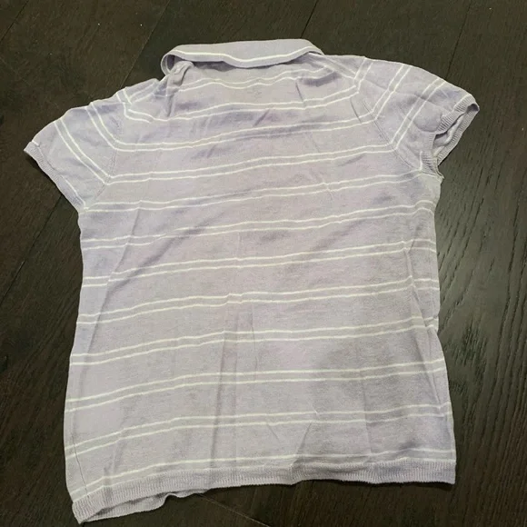 Reformation Lilac Linen Polo Shirt - Picture 4 of 7